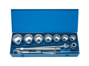 SOCKET SET 1" IN METAL BOX